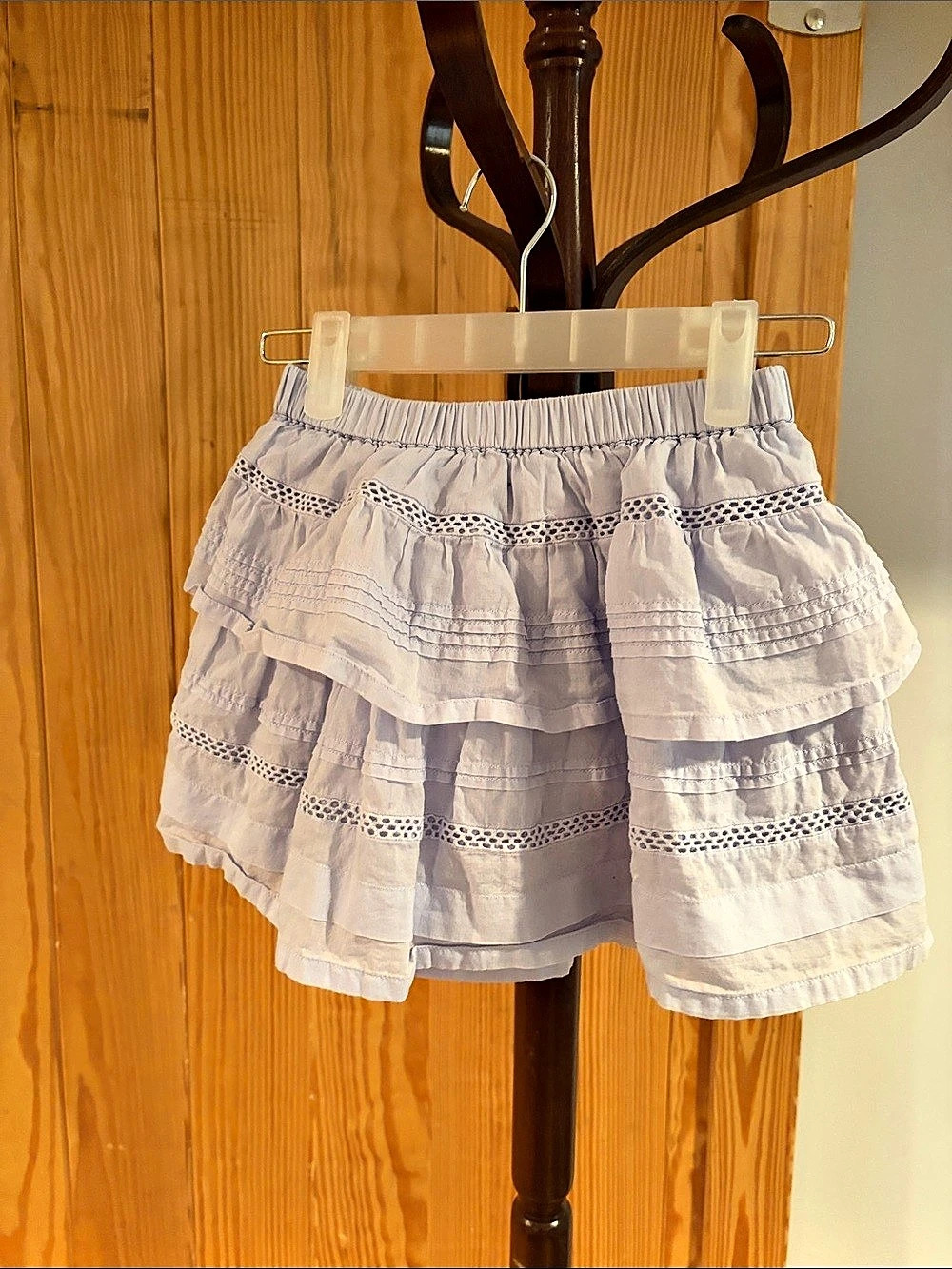 Crewcuts Ruffle Eyelet Skirt  in Light Blue Size Medium